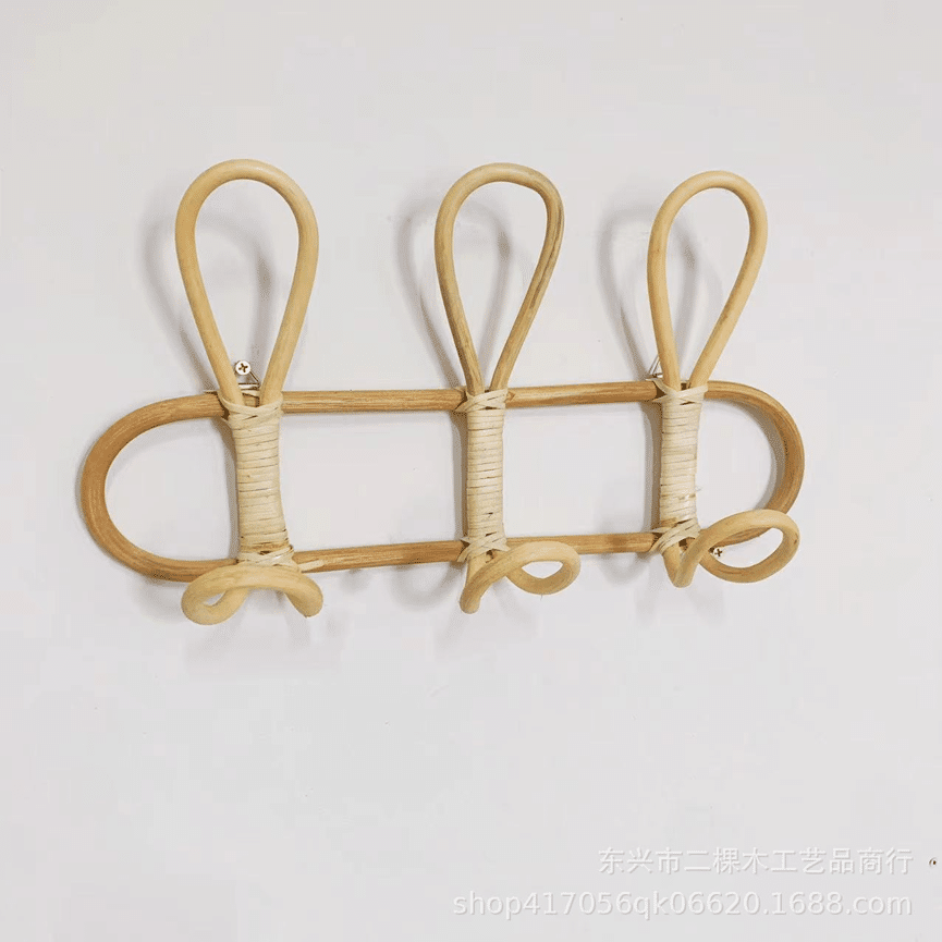 Patère ronde simple en rotin naturel Patère ronde simple en rotin naturel – Image 6