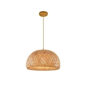Lustre en rotin en forme d'olive • Le palais du rotin