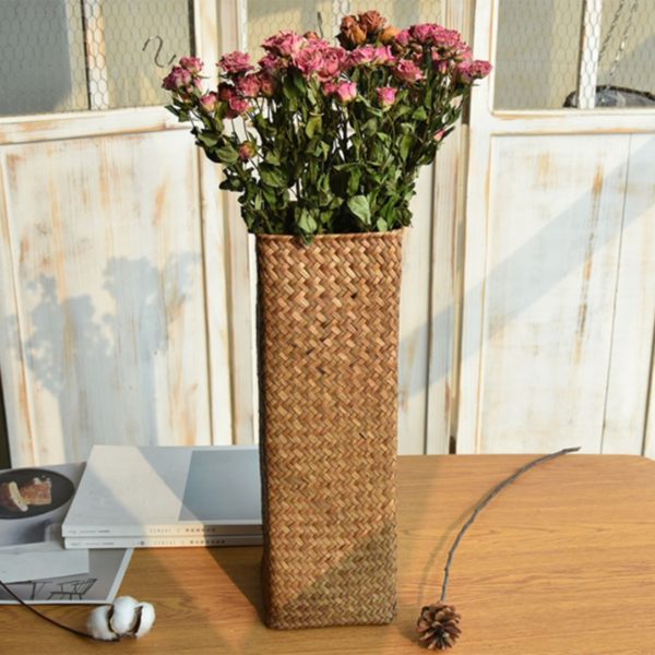 Vase à fleurs en rotin pour la décoration de maison vase a fleurs en rotin pour la decoration de maison 5