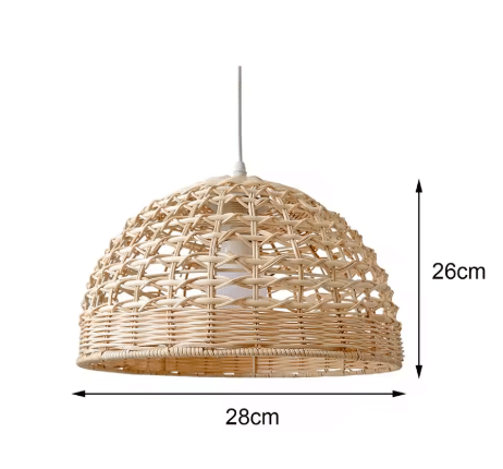 Abat-jour en rotin et osier suspendu au plafond Abat jour rotin décoration
