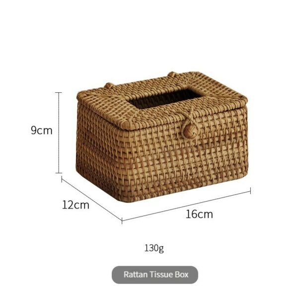 Boîte à mouchoirs en bambou tissée à la main pour la maison boite a mouchoirs en bambou tissee a la main pour la maison 4