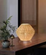 Lampe de table en bambou style pastoral chinois faite à la main
