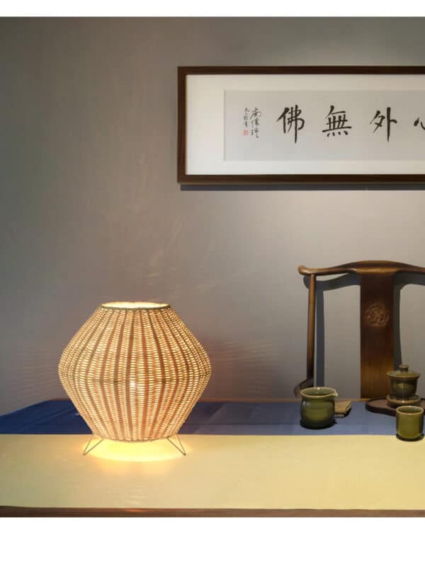 Lampe de table en bambou style pastoral chinois faite à la main lampe de table en bambou style pastoral chinois faite a la main 2