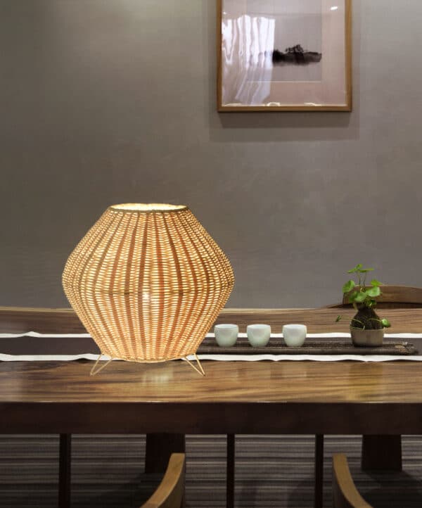 Lampe de table en bambou style pastoral chinois faite à la main lampe de table en bambou style pastoral chinois faite a la main 3