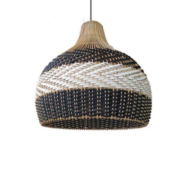 Lampe suspendue en rotin style chinois à design créatif