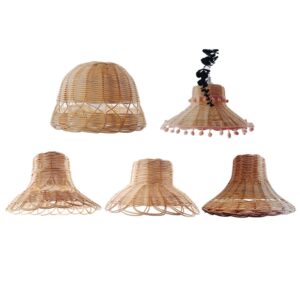 Lustre suspendu en rotin chinois style antique