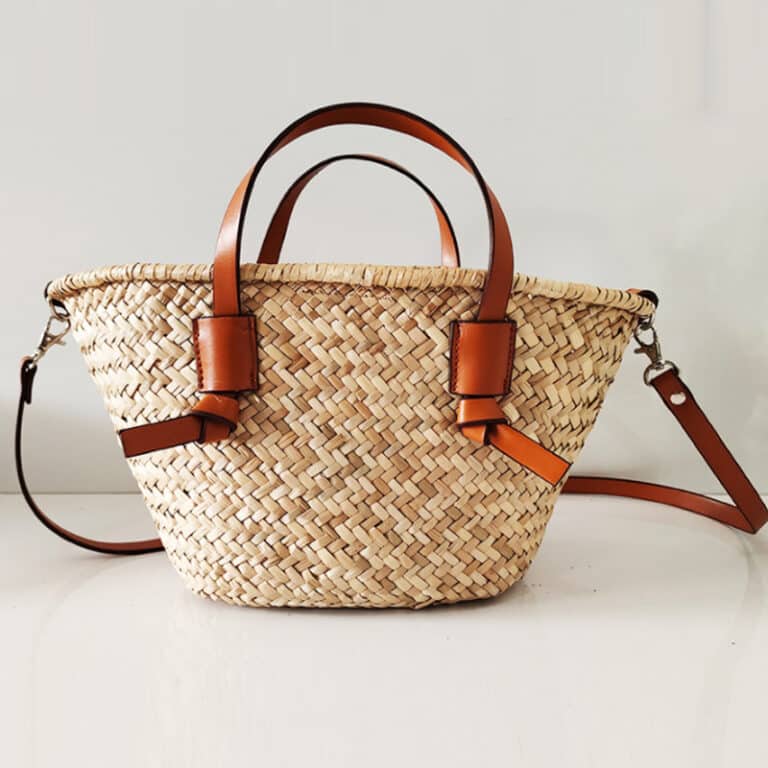 Sac En Rotin Rétro Pour Femmes - Petit Format Demi-cercle, Tissé Main En Paille - Neuf Avec étiquettes