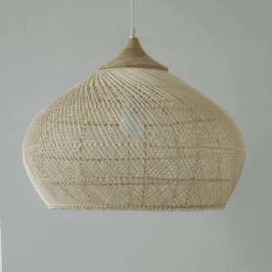 Suspension Rotin Rétro de Style Chinois sur fond gris