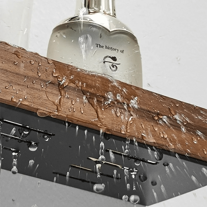 Étagère Bois Murale Flottante avec Aluminium Étagère Bois Murale Flottante avec Aluminium