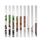 Lot de Cinq Miroirs Porte de Style Bandes en Acrylique sur fond blanc