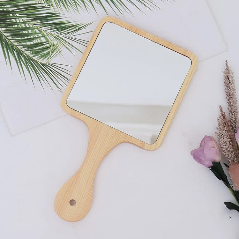 10 Pièces Miroirs En Bois À Faire Soi-Même Avec 3 Autocollants, Miroir