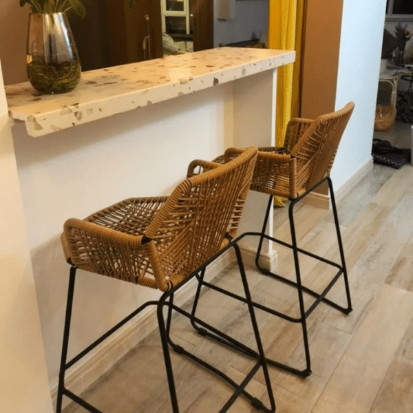 Chaise de Bar Rotin Style Nordique et Design