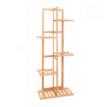 Étagère Bambou Style Support pour Plantes sur fond blanc