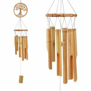 Carillon Bambou Tendance Arbre de Vie sur fond blanc