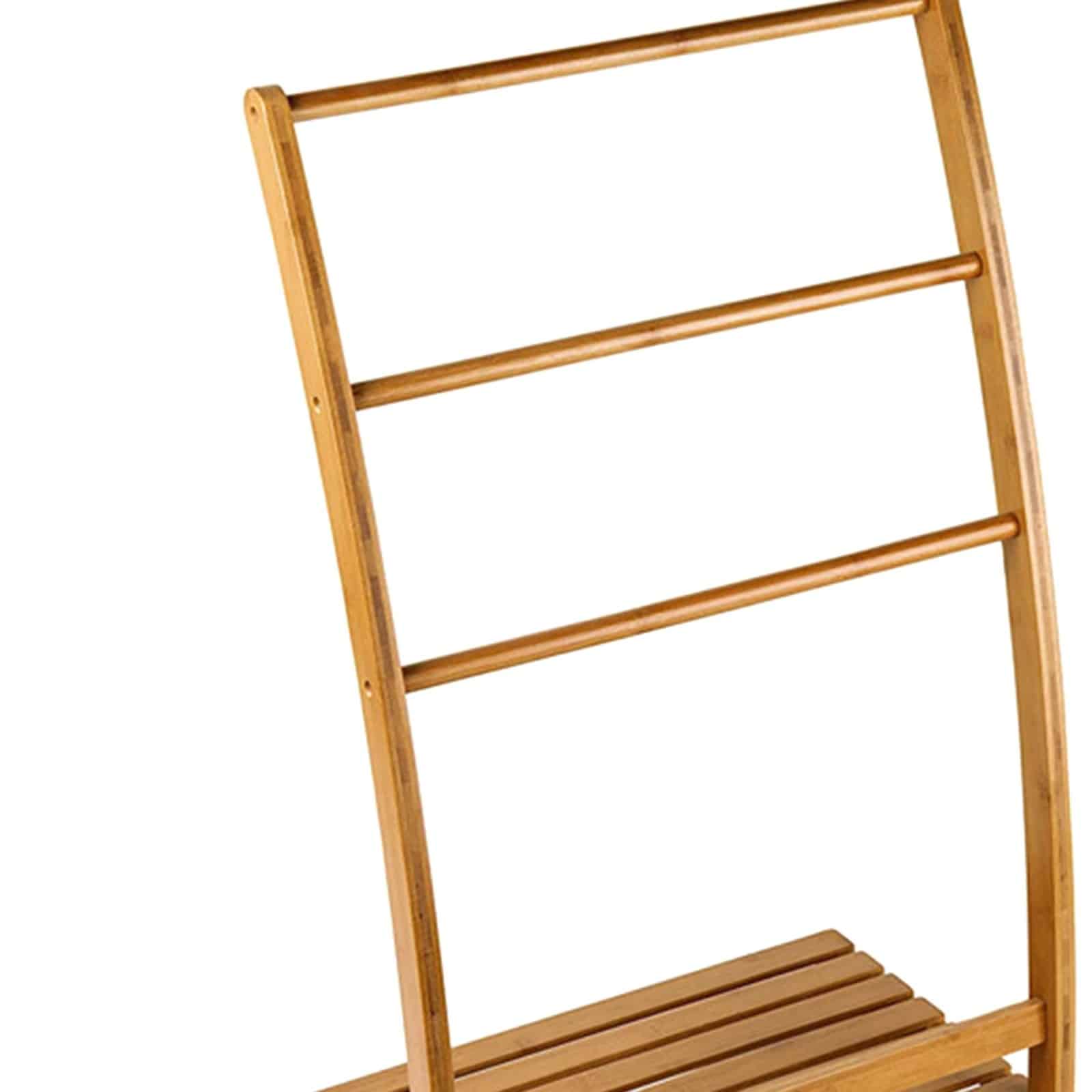 Échelle Bambou Porte Serviette Pratique Échelle Bambou Porte Serviette Pratique