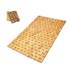 Tapis Bambou Naturel et Antidérapant sur fond blanc