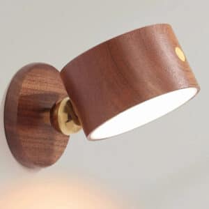 Lampe de Chevet Bois Murale de Style Moderne sur fond gris