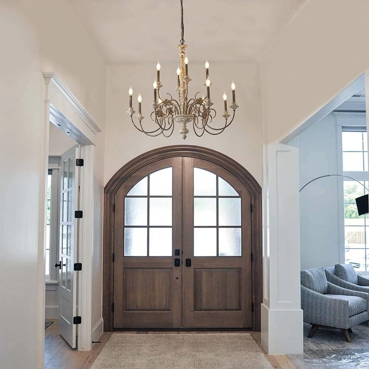 Plafonnier Bois LED de Style Chandelier Plafonnier Bois LED de Style Chandelier