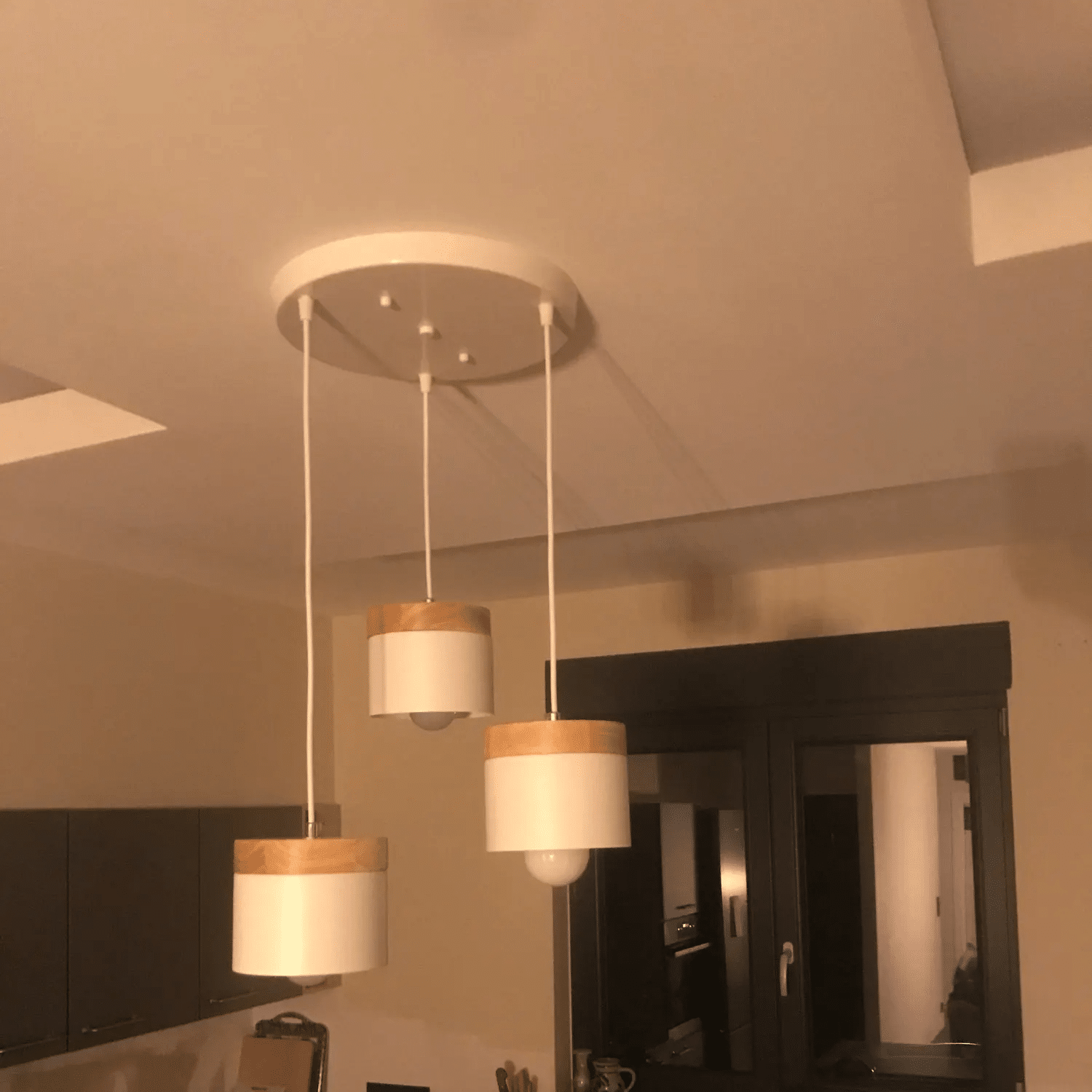 Suspension Bois LED et Moderne avec Aluminium Suspension Bois LED et Moderne avec Aluminium