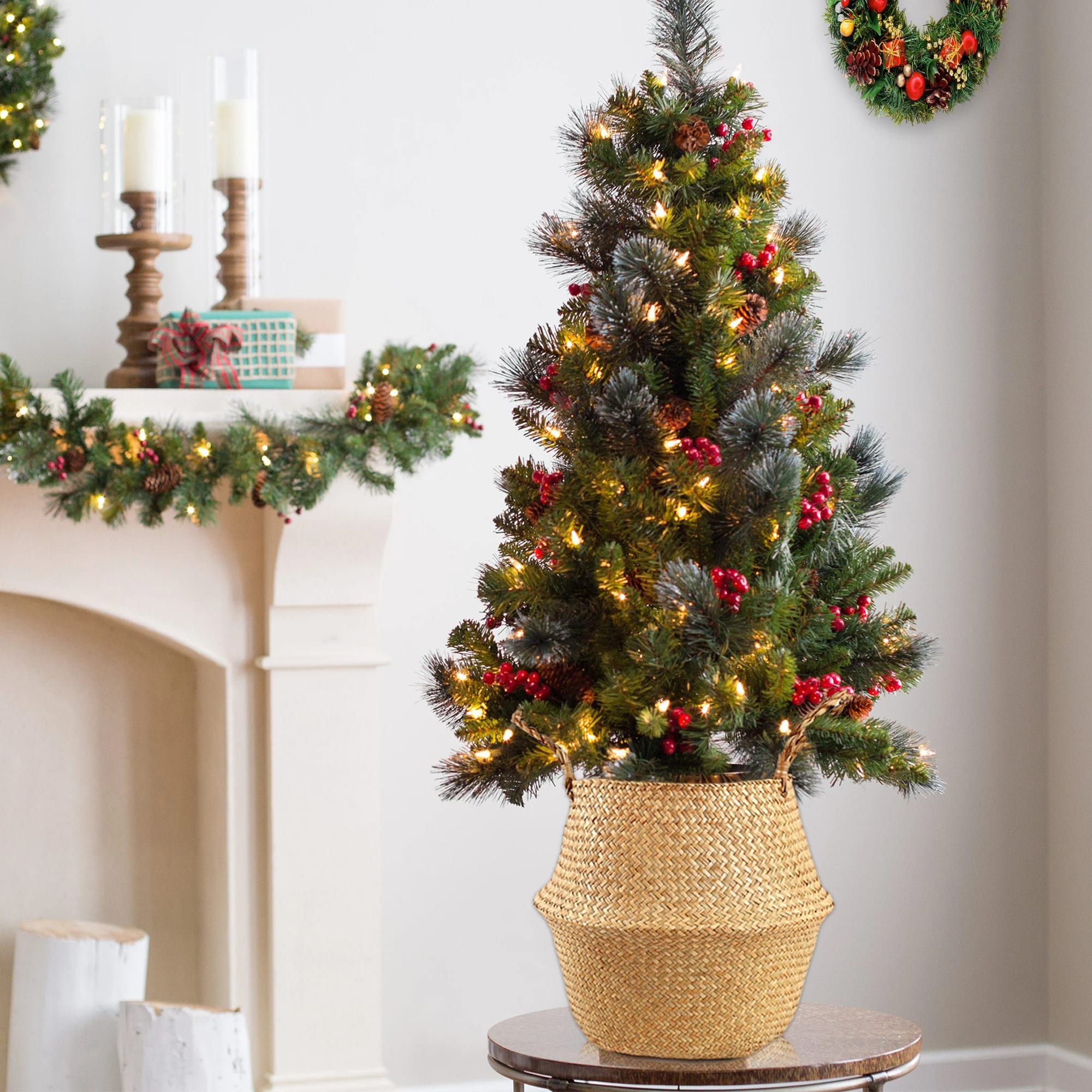 Panier Osier à Fleurs avec Poignées Panier Osier à Fleurs avec Poignées