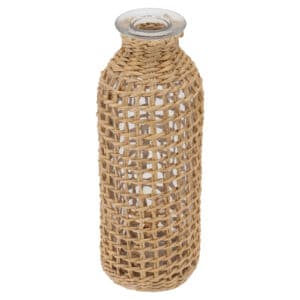 Grand Vase en Osier Artisanal et Décoratif sur fond blanc