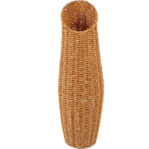 Grand Vase en Osier de Forme Cylindrique sur fond blanc