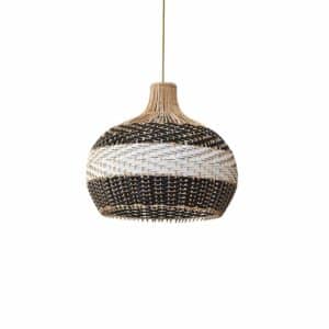 Suspension Osier Chic et Moderne sur fond blanc