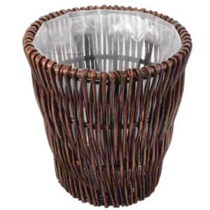 Poubelle Rotin de Style Vintage sur fond blanc