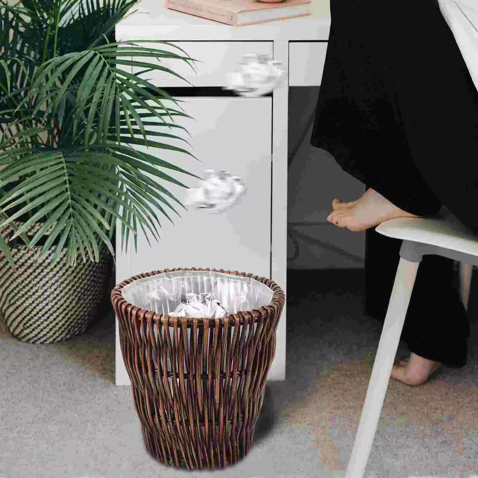 Poubelle Rotin de Style Vintage Poubelle Rotin de Style Vintage – Image 3