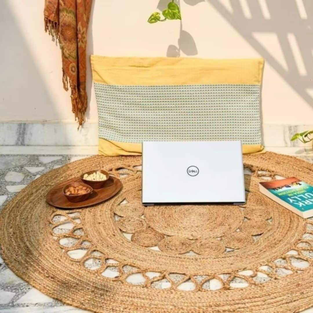 Tapis Effet Osier Rond et Réversible Tapis Effet Osier Rond et Réversible