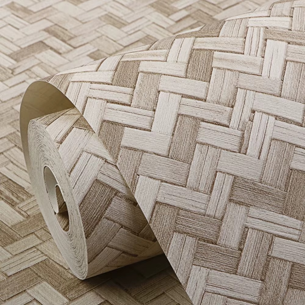 Papier Peint Bambou avec Motifs Géométriques Papier Peint Bambou avec Motifs Géométriques