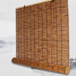 Store Bambou Enrouleur Artisanal sur fond gris