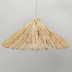 Suspension Rotin Rétro et Pastorale sur fond gris