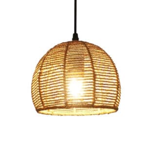 Suspension Rotin Vintage et Traditionnel sur fond blanc