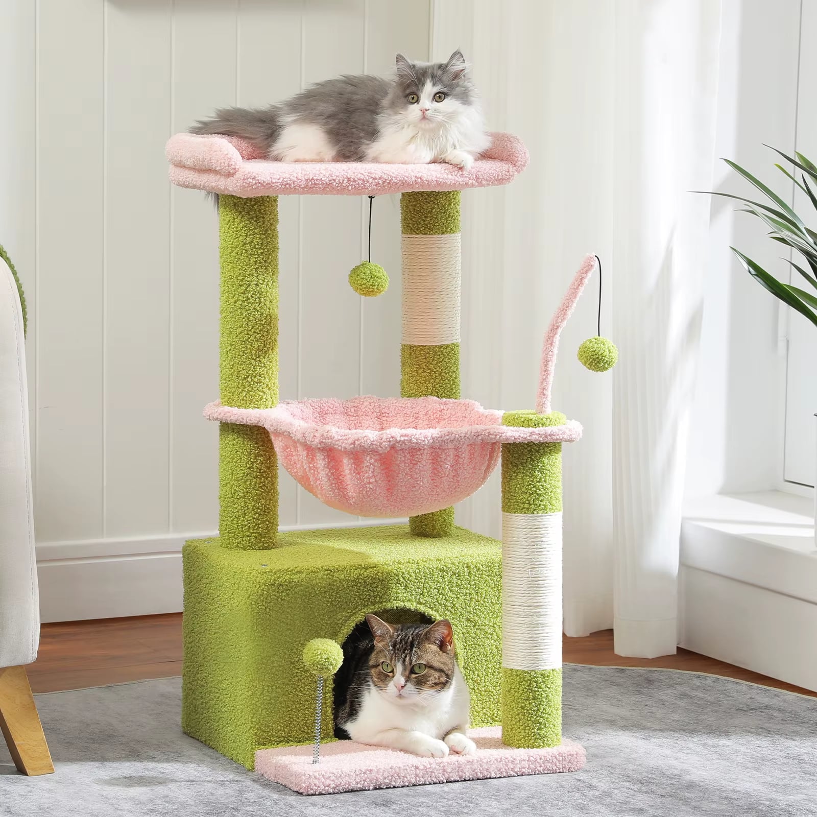 Arbre à Chat Rotin avec Hamac Arbre à Chat Rotin avec Hamac