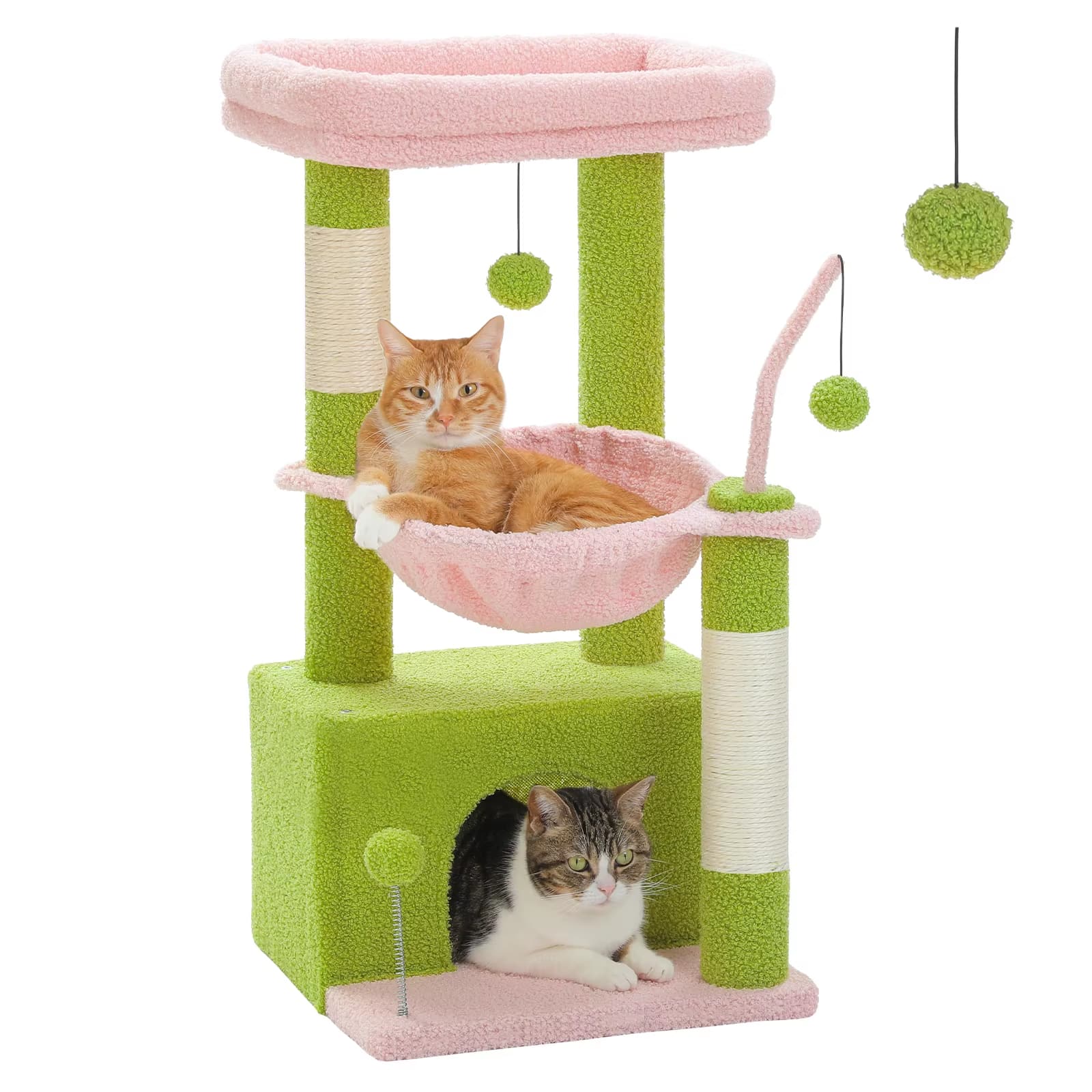 Arbre à Chat Rotin avec Hamac Arbre à Chat Rotin avec Hamac sur fond blanc